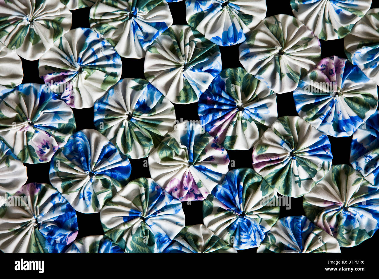 Unique Colorful Close Up Of A Handmade Multicolor Vintage Blue
