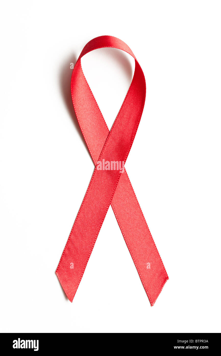 aids awareness red ribbon Stock Photo