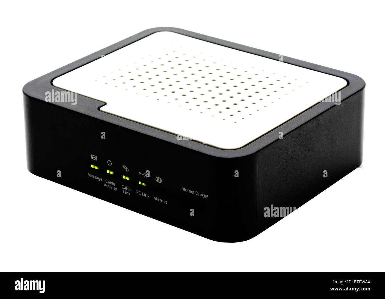 MTA cable modem and voice in only one equipment Stock Photo