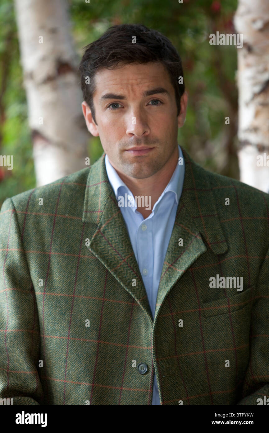 man in tweed suit , country style Stock Photo
