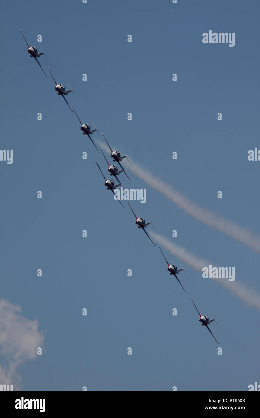 Canadian Forces 431 Air Demonstration Squadron CT-114 demo team Stock Photo