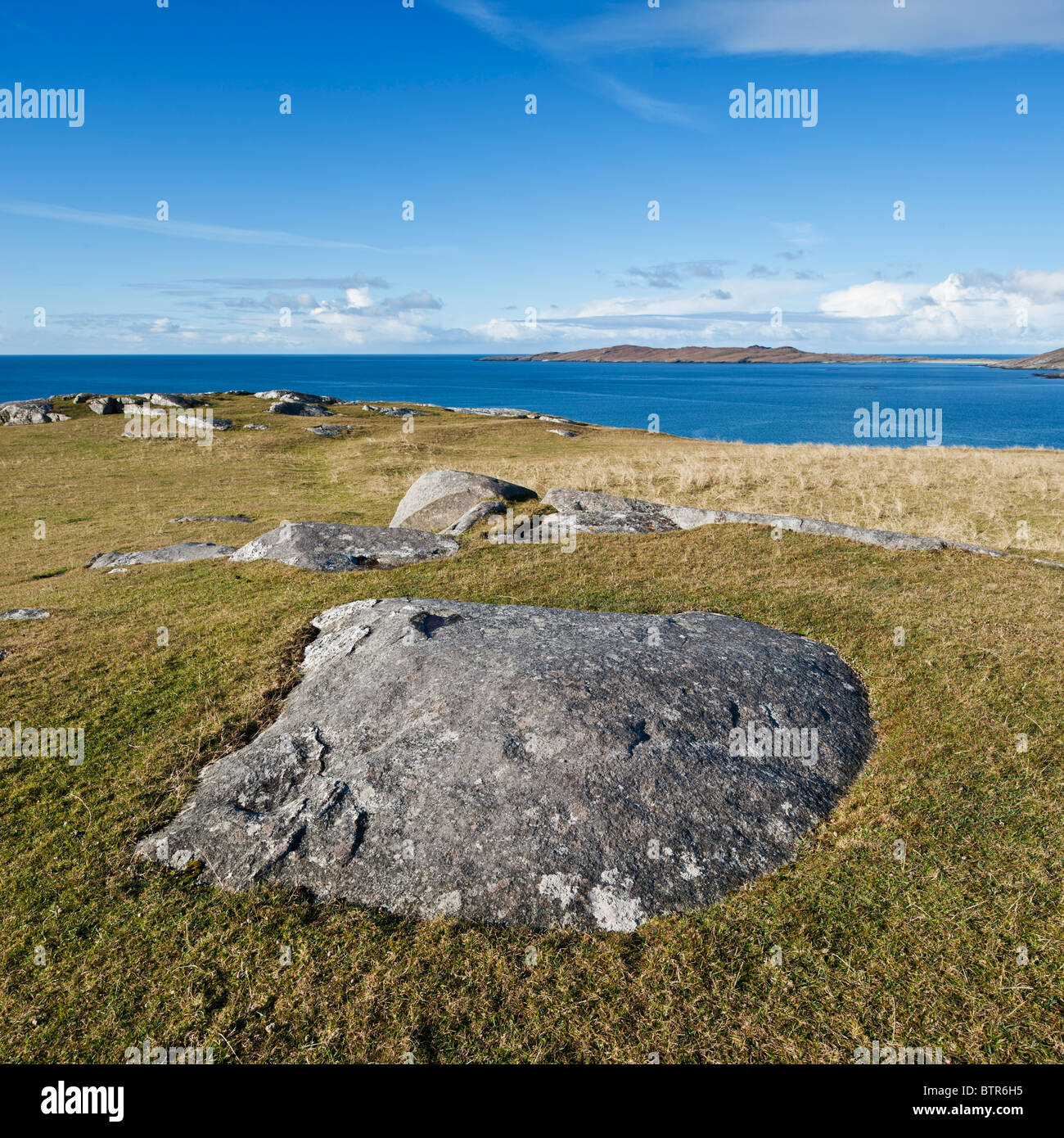 Coastal landscape, Isle of Harris, Outer Hebrides, Scotland Stock Photo