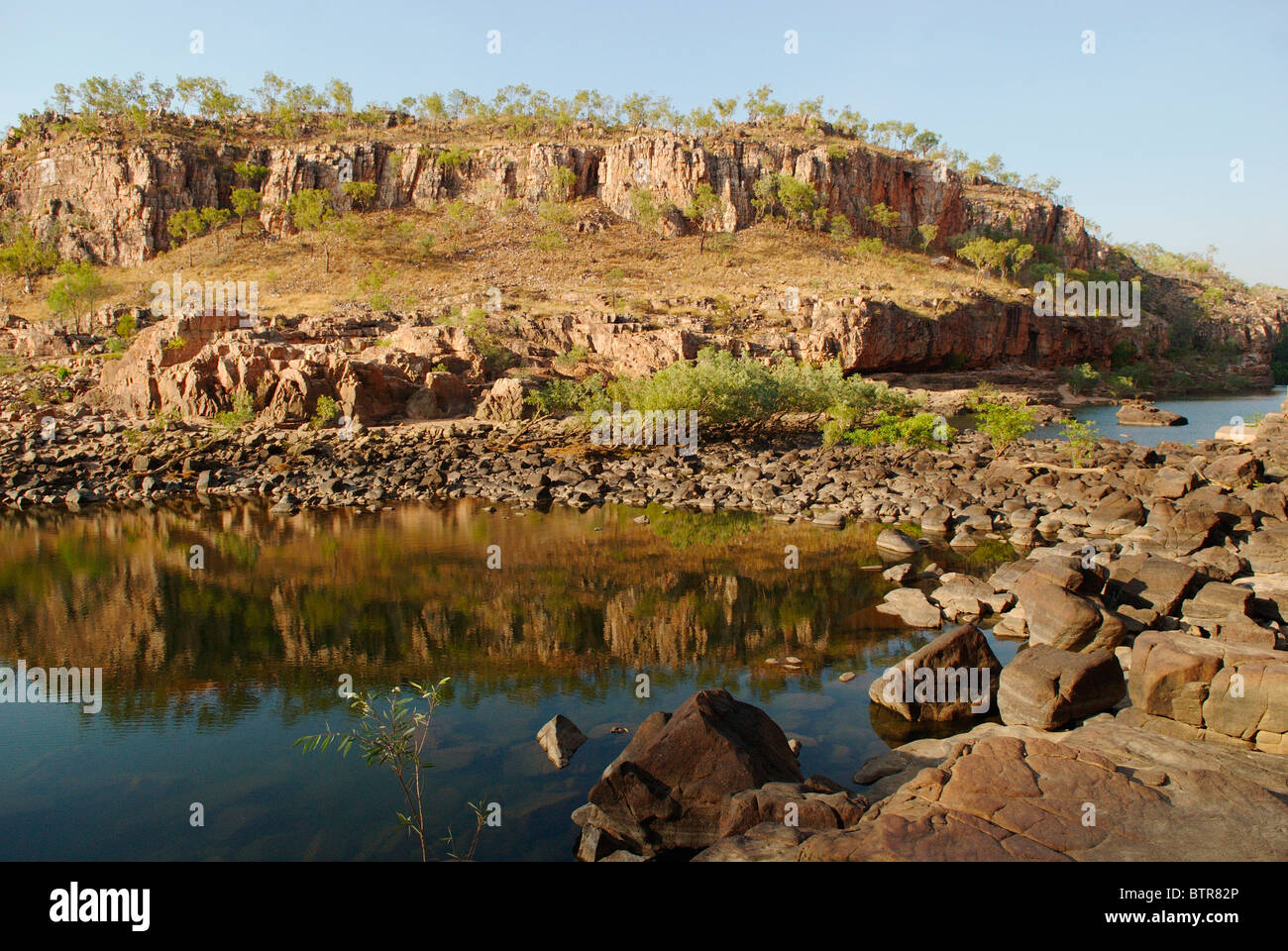 Australia, Nitmiluk National Park, Katherine Gorge, Creek and rock formations Stock Photo