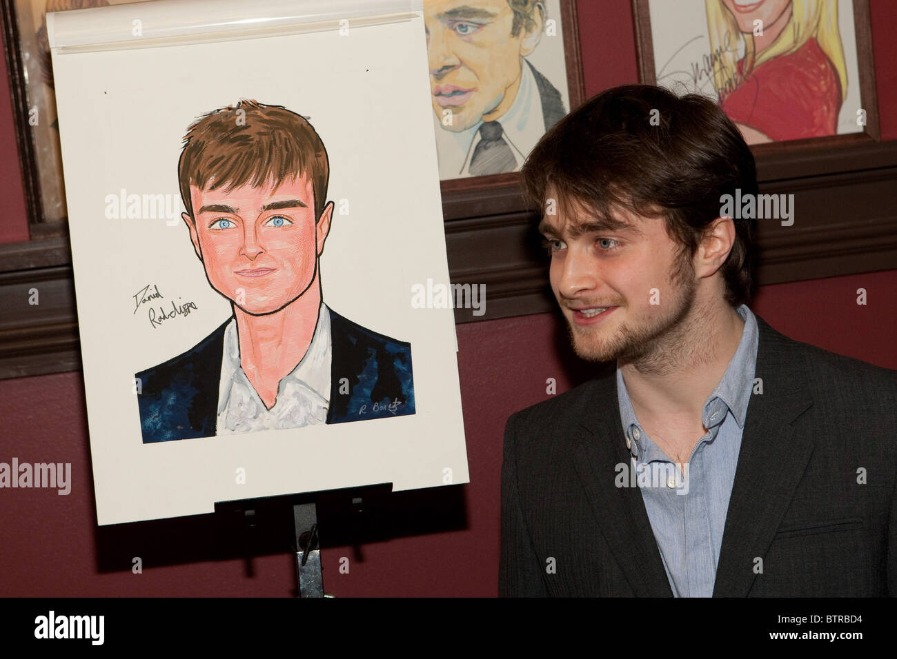 Daniel Radcliffe Caricature Unveiled at Sardi's Stock Photo