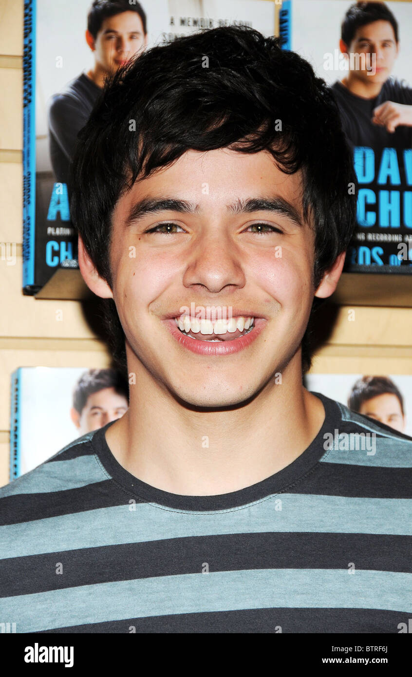 David Archuleta Signs Copies Of Chords Of Strength Stock Photo