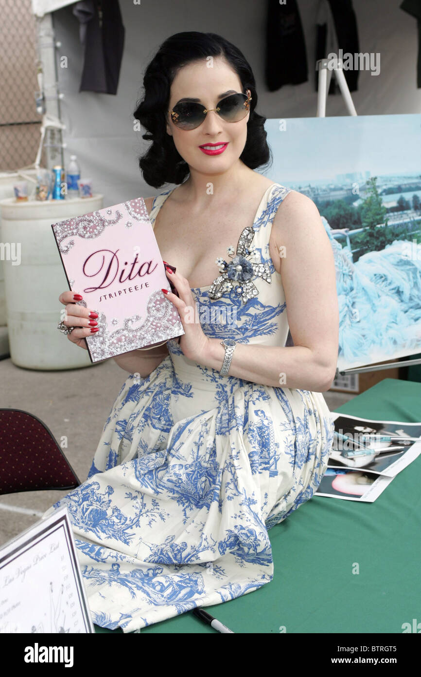 dita von teese white dress