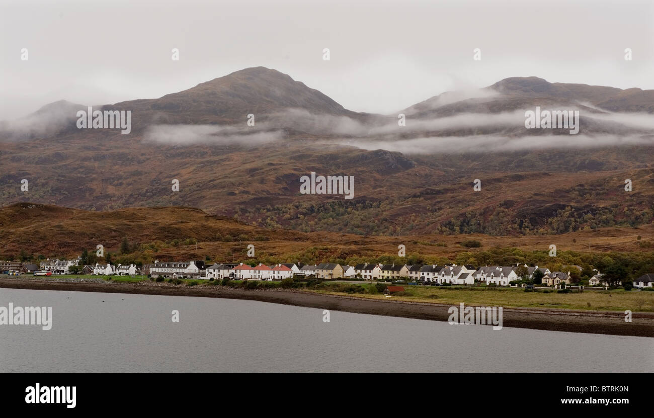 Isle of Syke. Kyleakin and Loch Alsh viewed from the Skye Bridge. Stock Photo