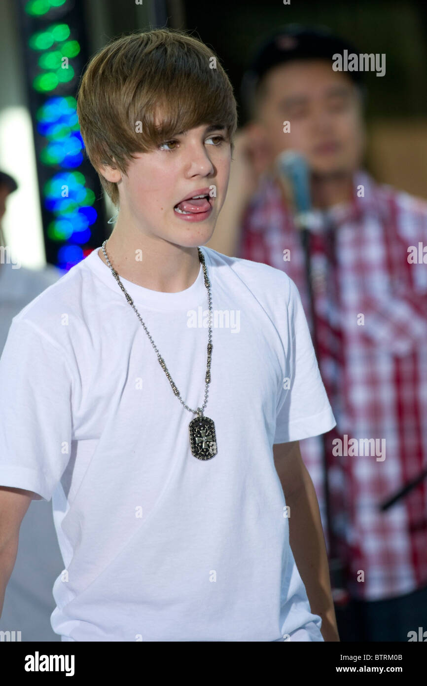 NBC Today Show Concert with Justin Bieber Stock Photo - Alamy