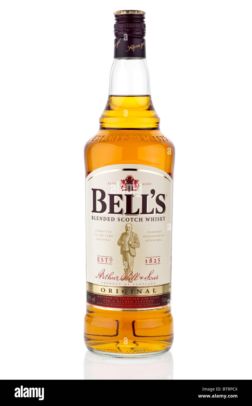 1 Litre bottle of Bells blended scotch whisky Stock Photo