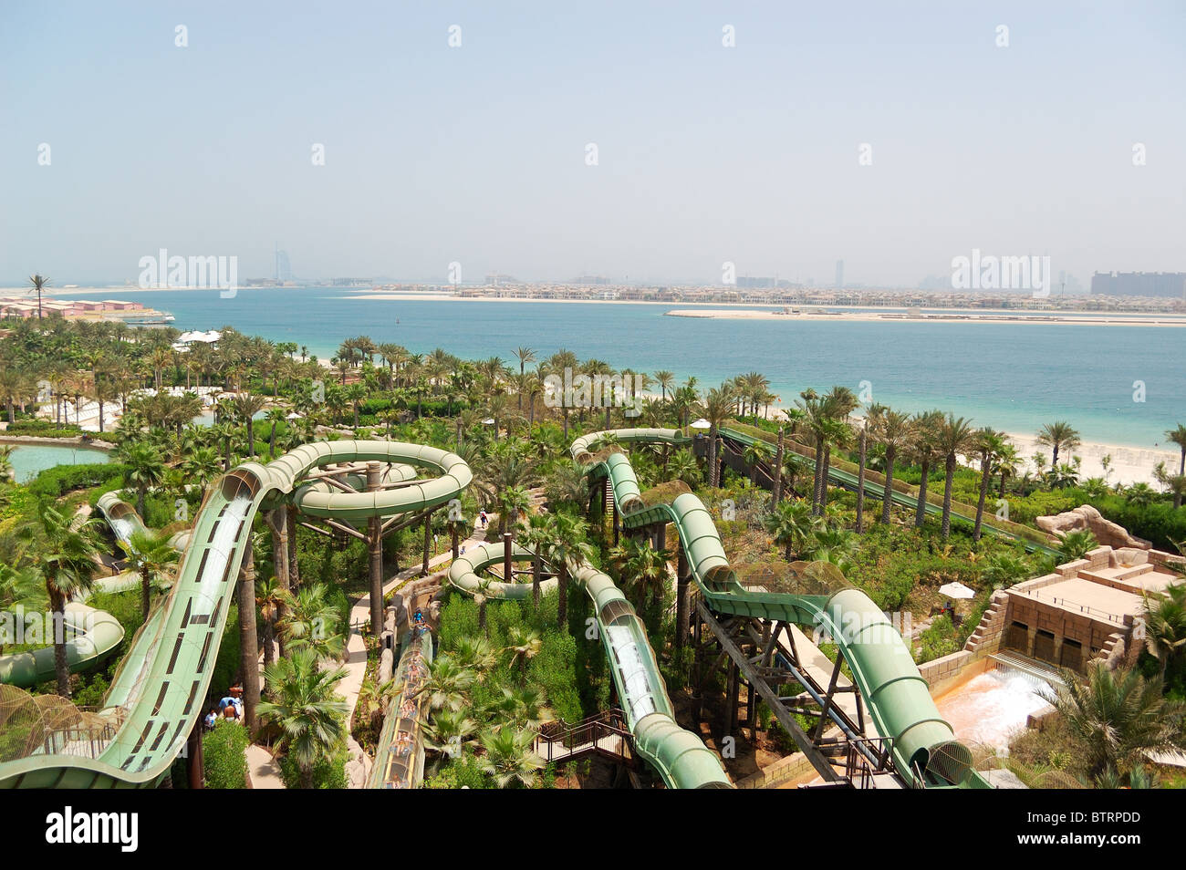 Waterpark of Atlantis the Palm hotel, Dubai, UAE Stock Photo