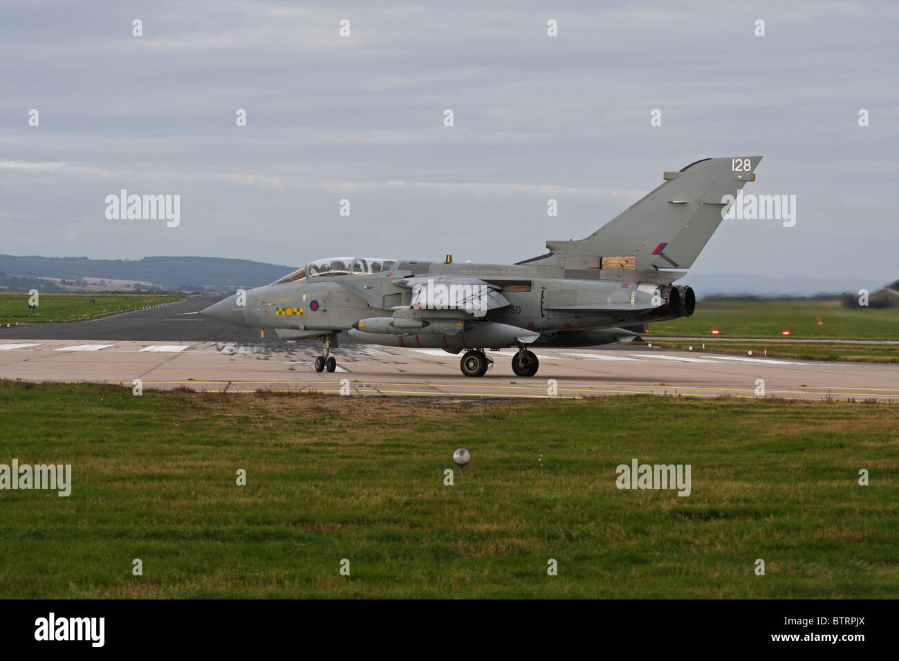 Tornado GR4 taxiing for take off at RAF Lossiemouth Stock Photo