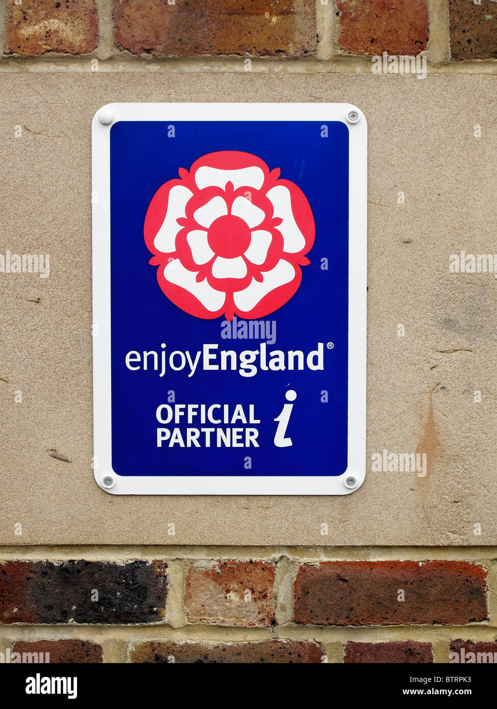 Enjoy England tourist information sign Stock Photo