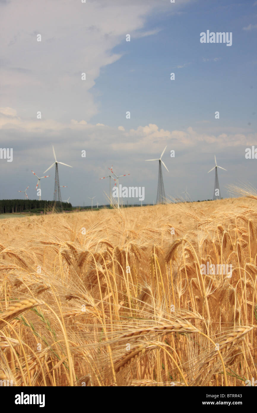 wind turbines in rural german landscape Stock Photo - Alamy