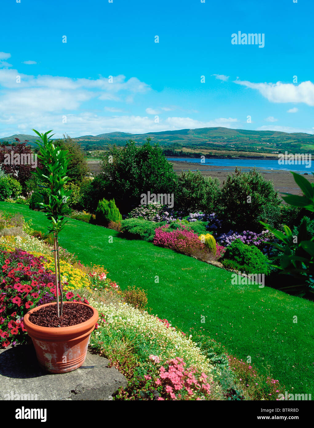 Kilcrohane, Co Cork, Ireland; View From Garden To Dunmanus Bay Stock Photo Alamy