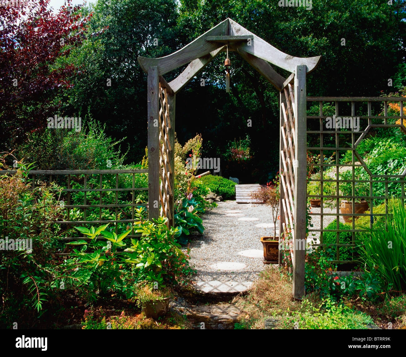 Kilcrohane, Co Cork, Ireland; Japanese Garden During Summer Stock Photo