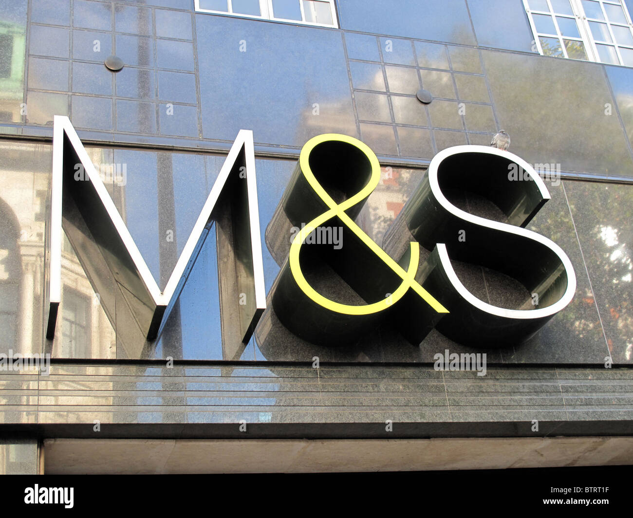 M&S Logo Department store London Logo brand typography Stock Photo