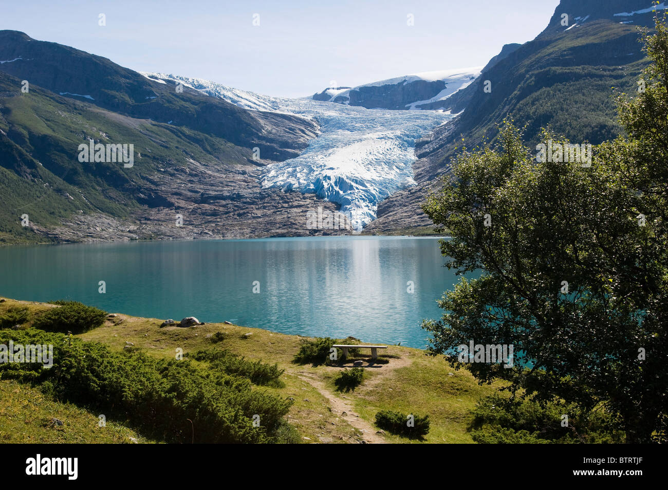 Engabreen, part of Svartisen glacier, in Meloy, Nordland, North Norway  Stock Photo - Alamy