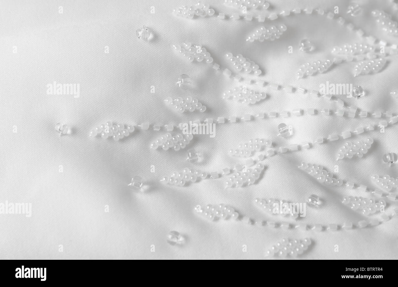 Close up of the wedding dress detail  Stock Photo