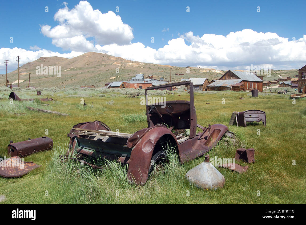 old car in bodie ghost town, california Stock Photo