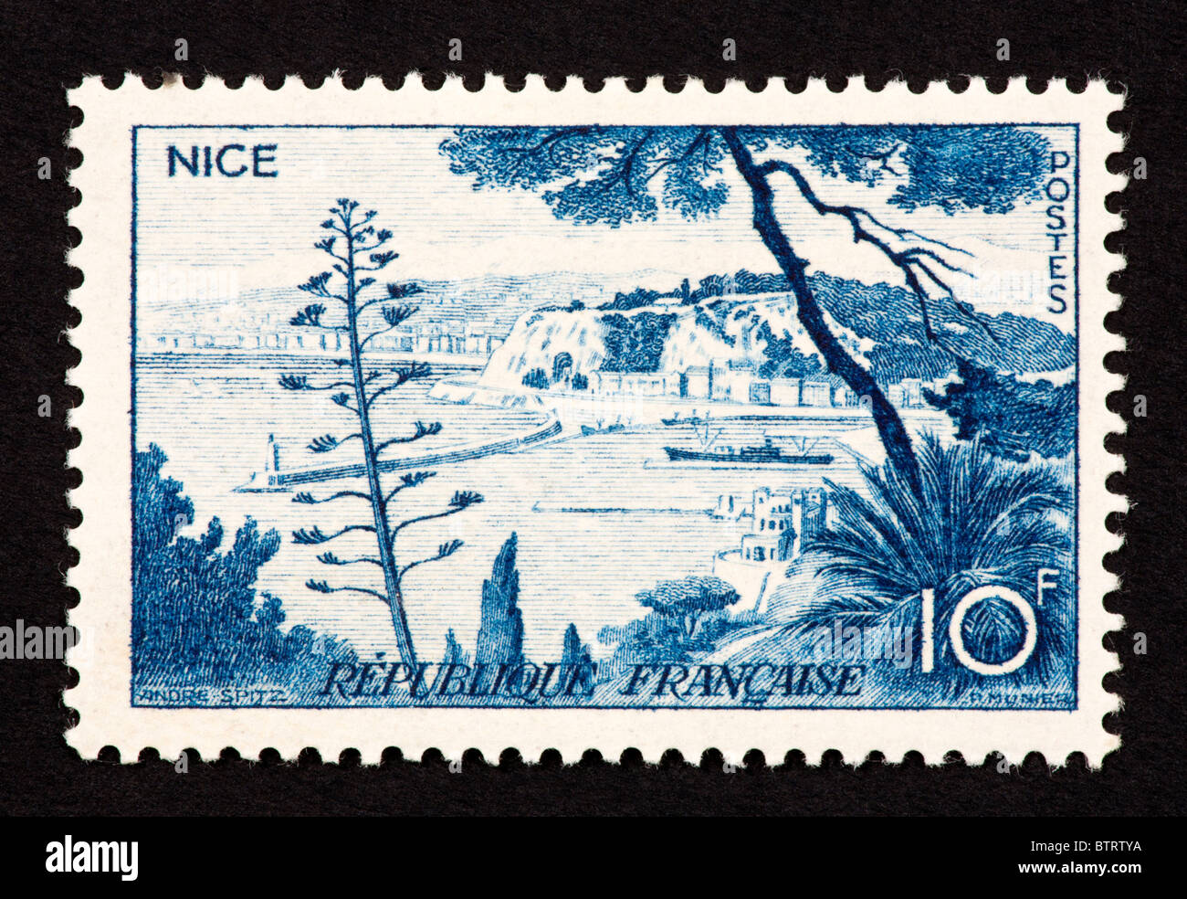 French postage stamp nice hires stock photography and images Alamy