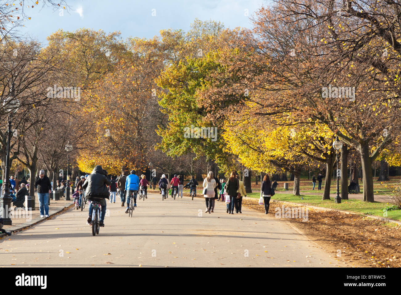 Hyde Park in autumn - London Stock Photo