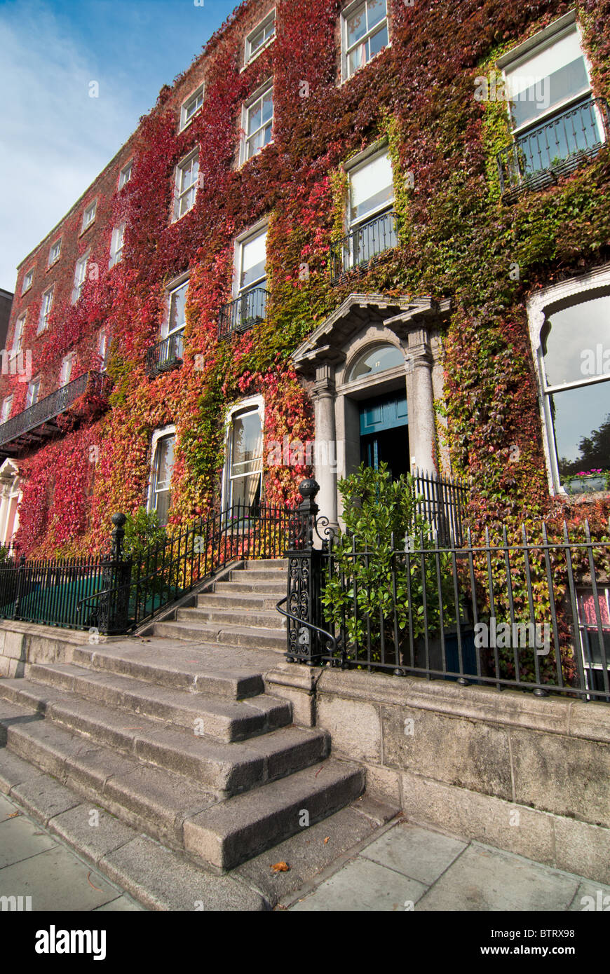 Autumn colors in Georgian Dublin Stock Photo