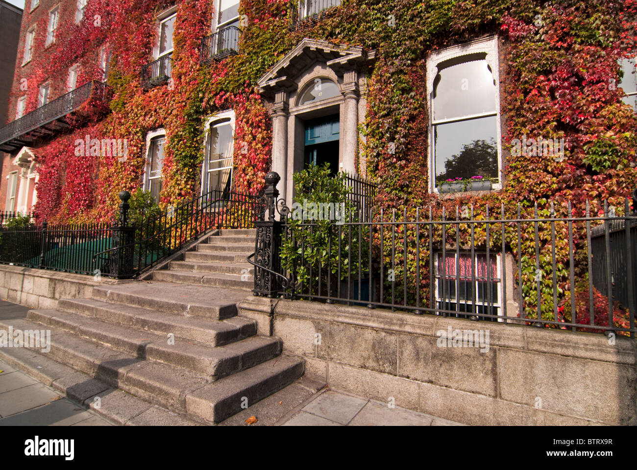 Autumn colors in Georgian Dublin Stock Photo