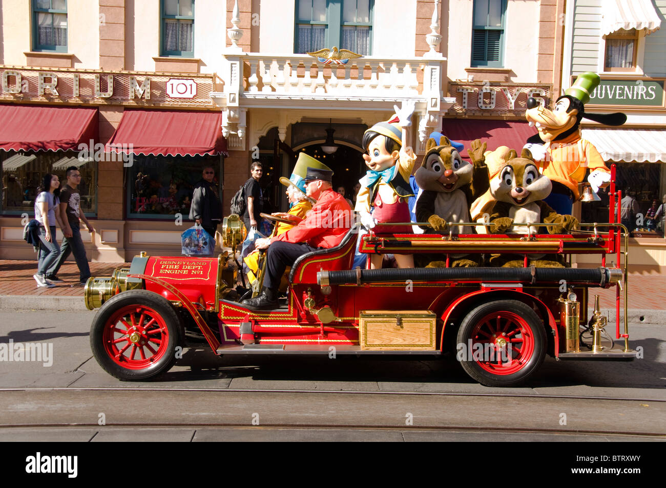 Disneyland Characters at Amusement Park in California USA Stock Photo