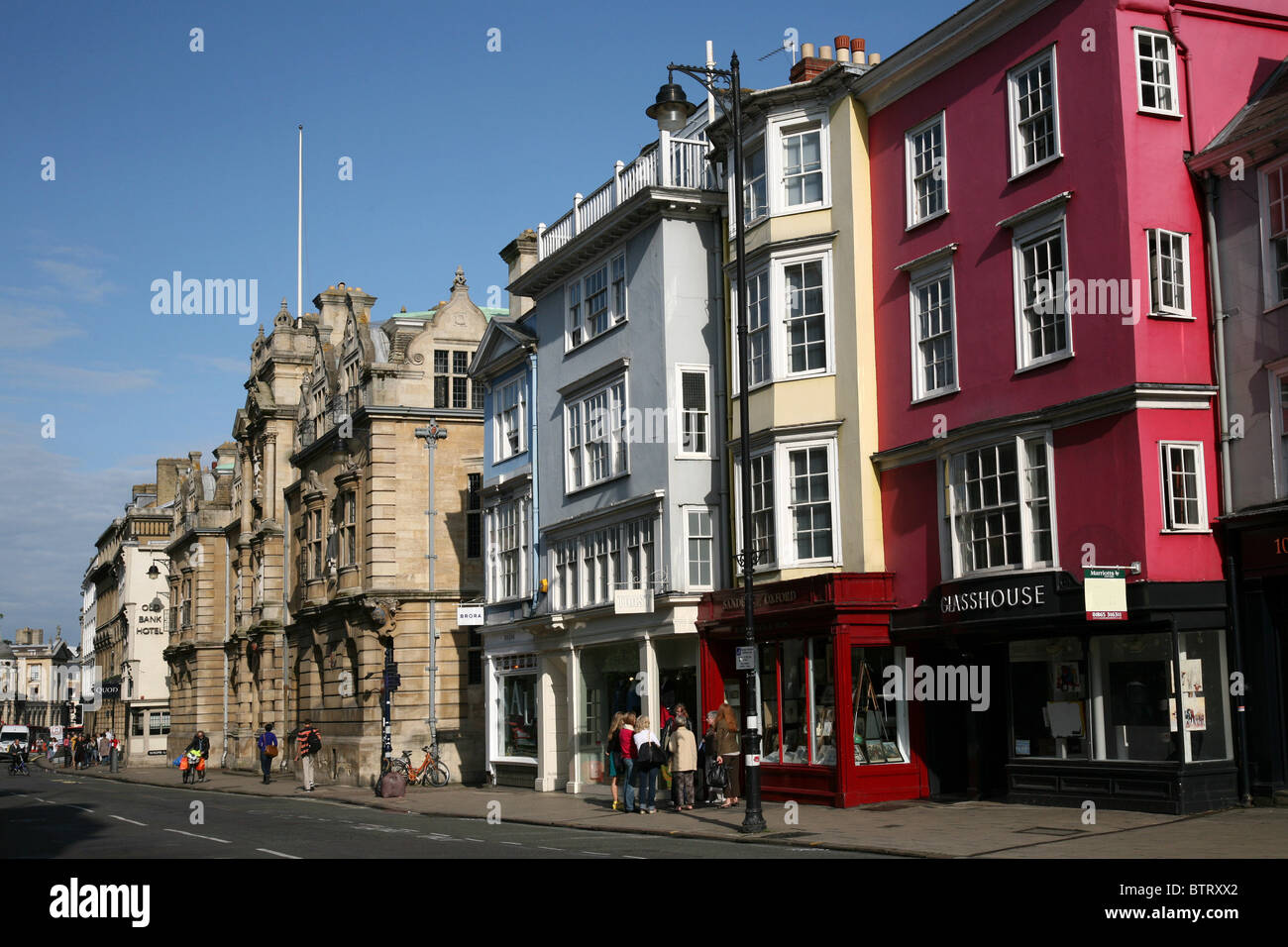 Oxford England High Street Shops Stock Photo Alamy
