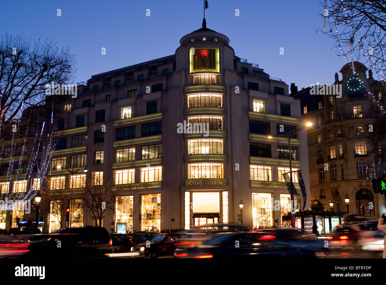 Paris, France, Art Deco louis vuitton building, LVMH Store on