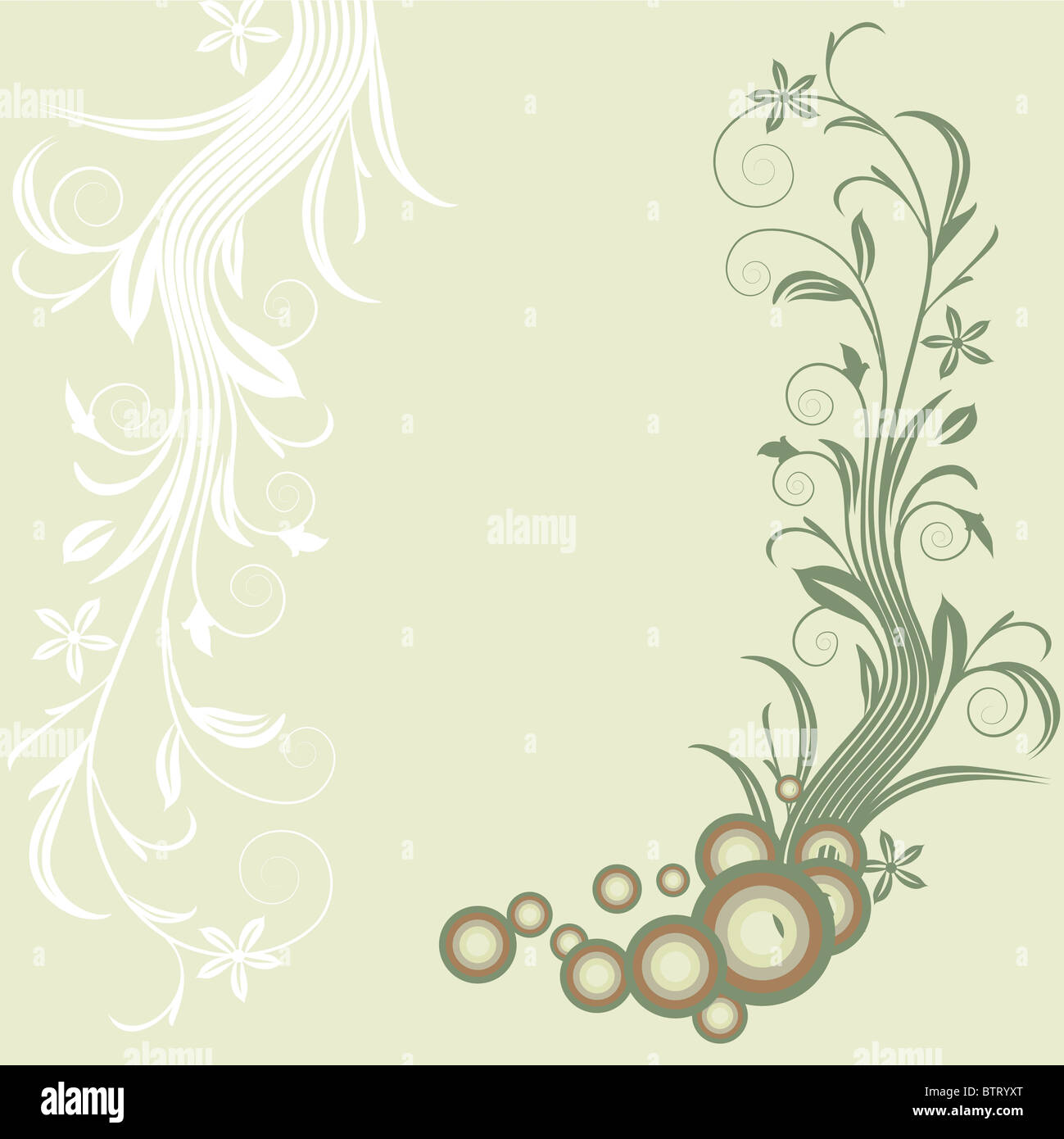 floral frame with space for text Stock Photo - Alamy