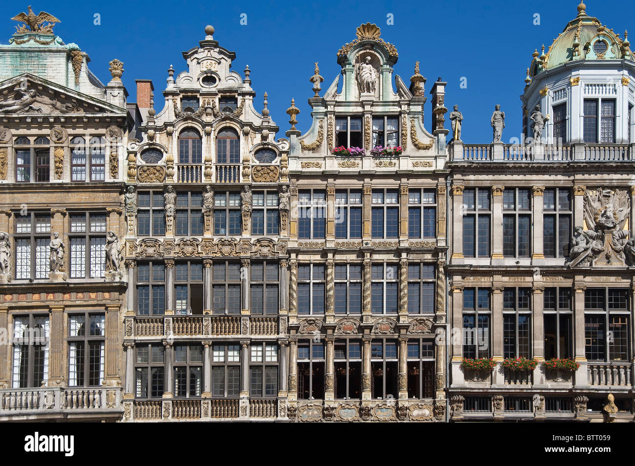 Brussels, Grand Place, Houses of the gilds, Brabant, Belgium Stock Photo Alamy