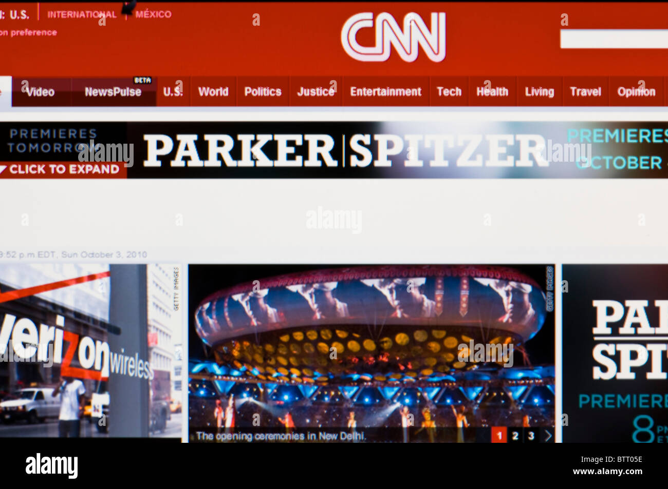 CNN website screen shot Stock Photo Alamy