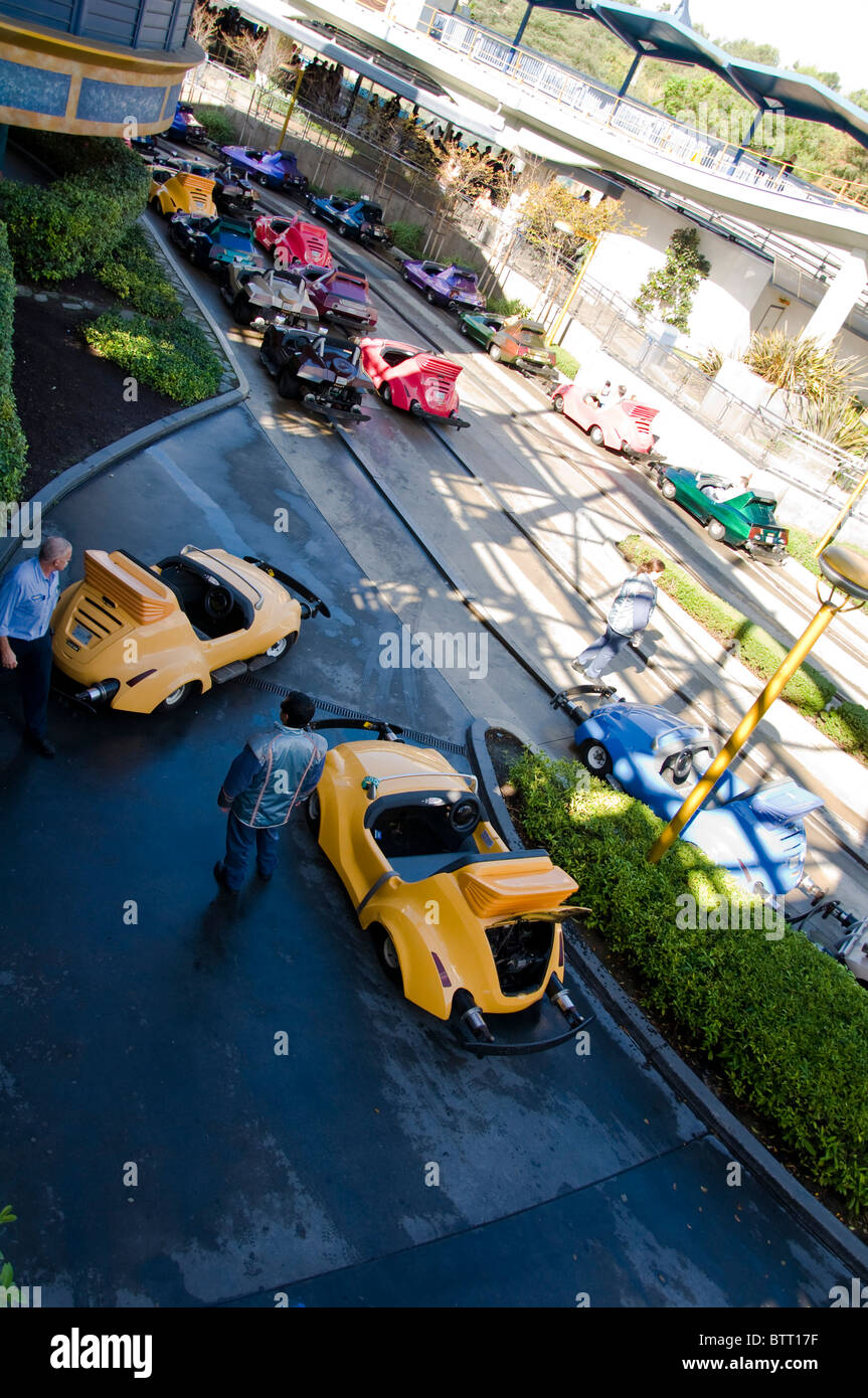 Autopia ride at Disneyland in Anaheim California Stock Photo - Alamy