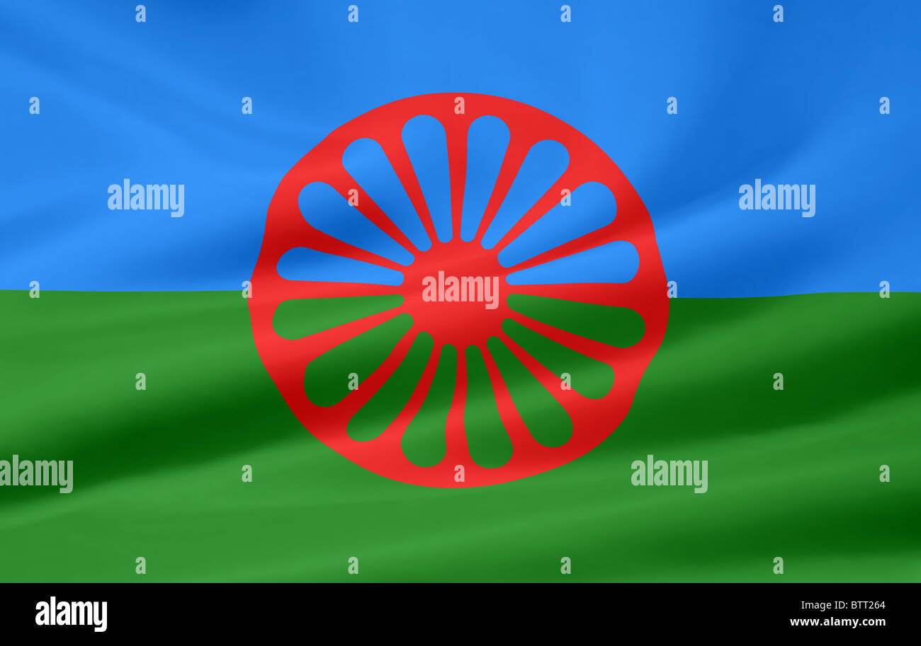 Flag of the Romani group Stock Photo Alamy