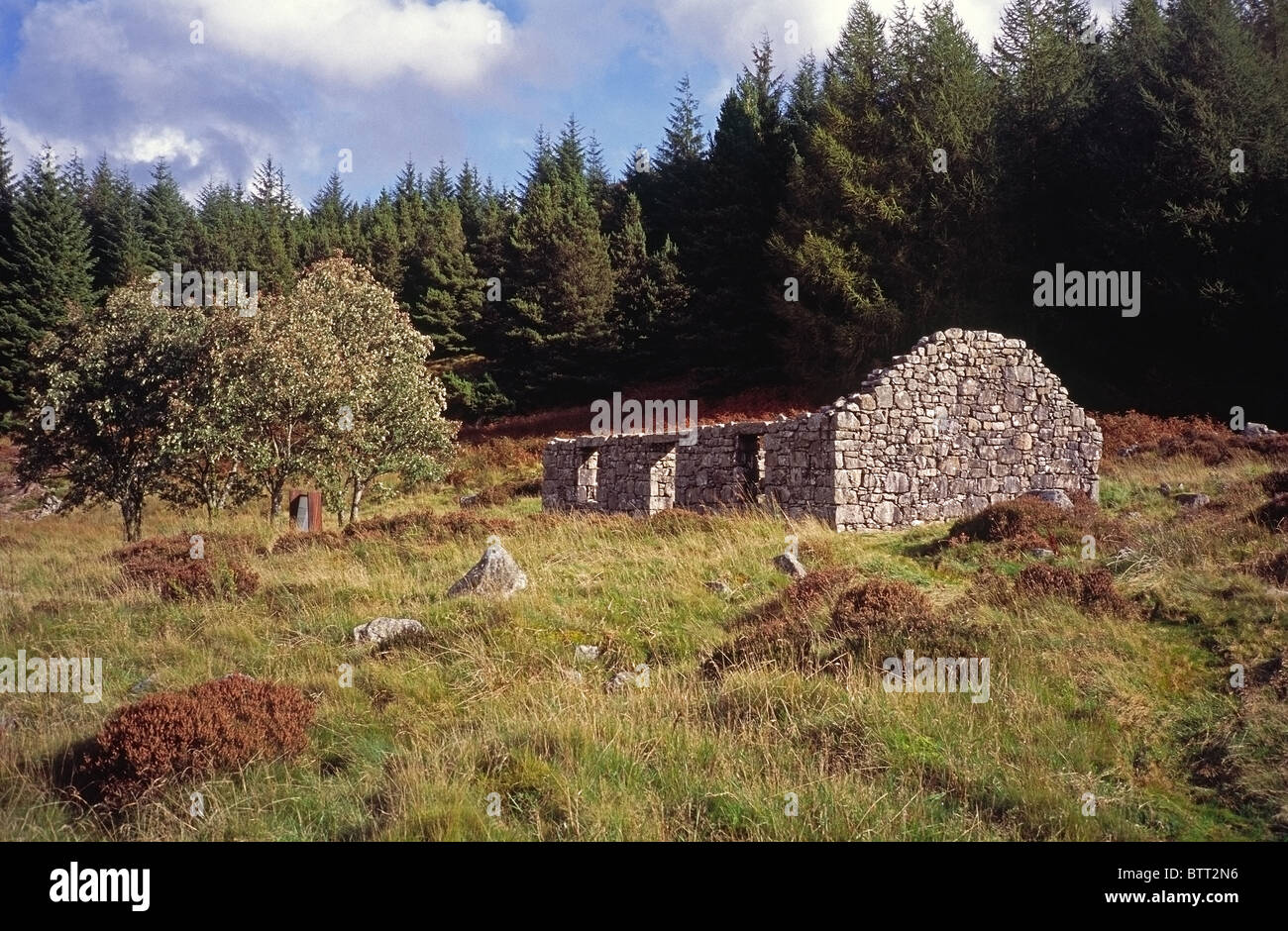 Dunkitterick Cottage, Alexander Murray's Birthplace, Galloway Forest Park, Dumfries and Galloway, Scotland, UK Stock Photo