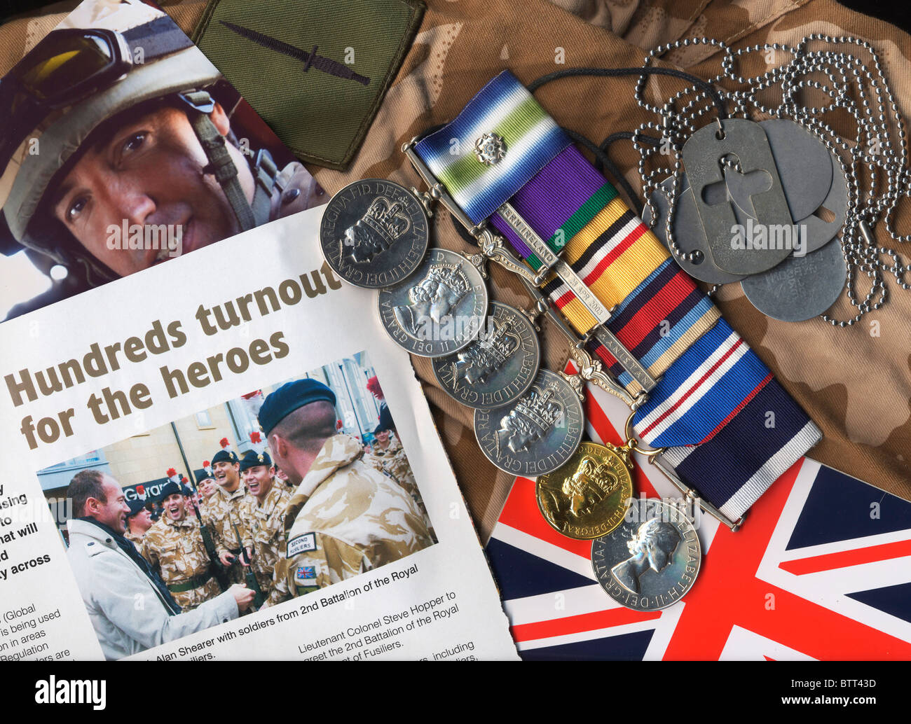 British Military Medals Stock Photo