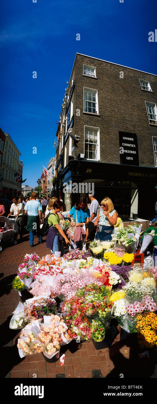 Flower Stall, Grafton Street, Dublin, Ireland Stock Photo Alamy