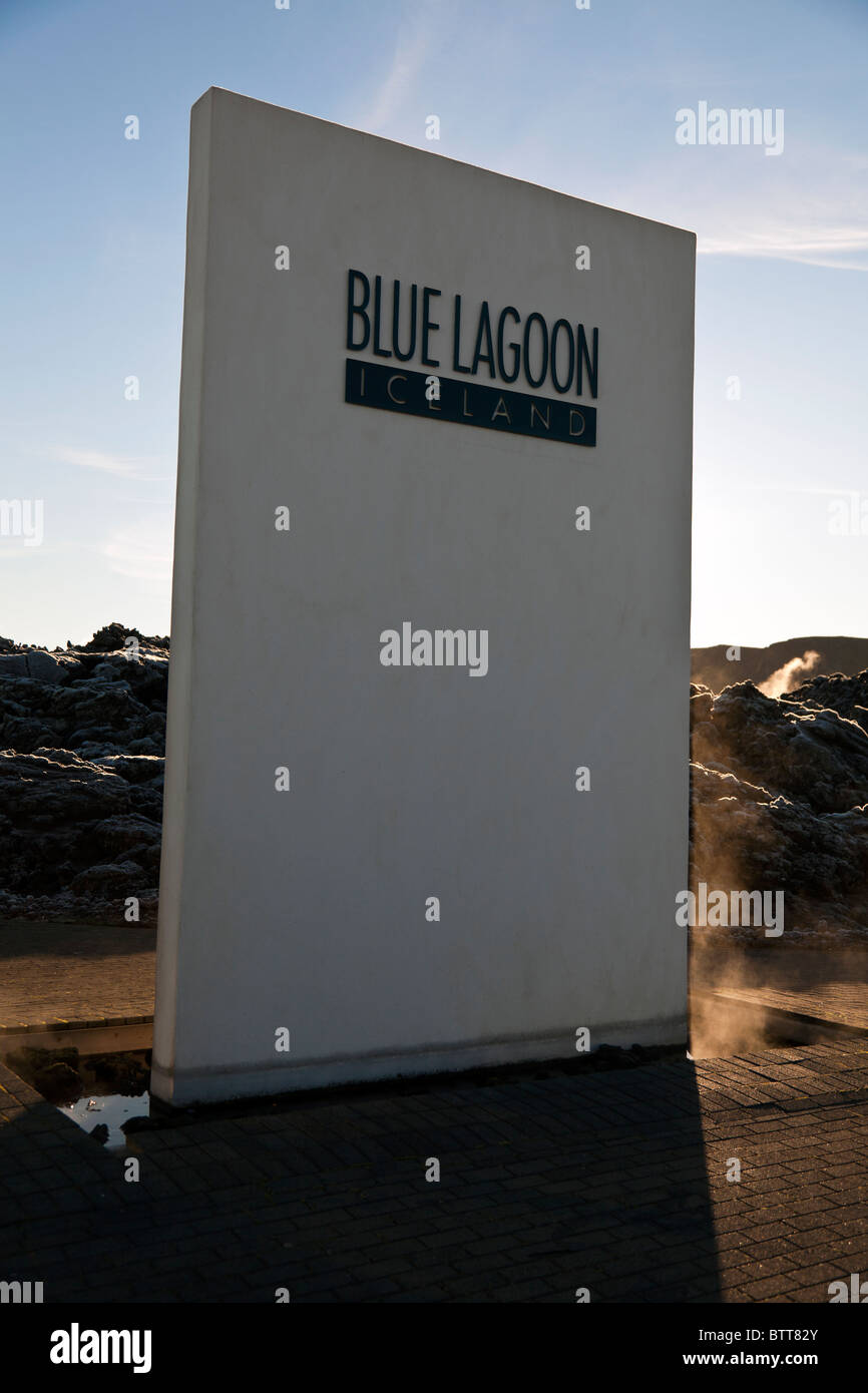 Entrance to The Blue Lagoon geothermal spa , Iceland. Stock Photo
