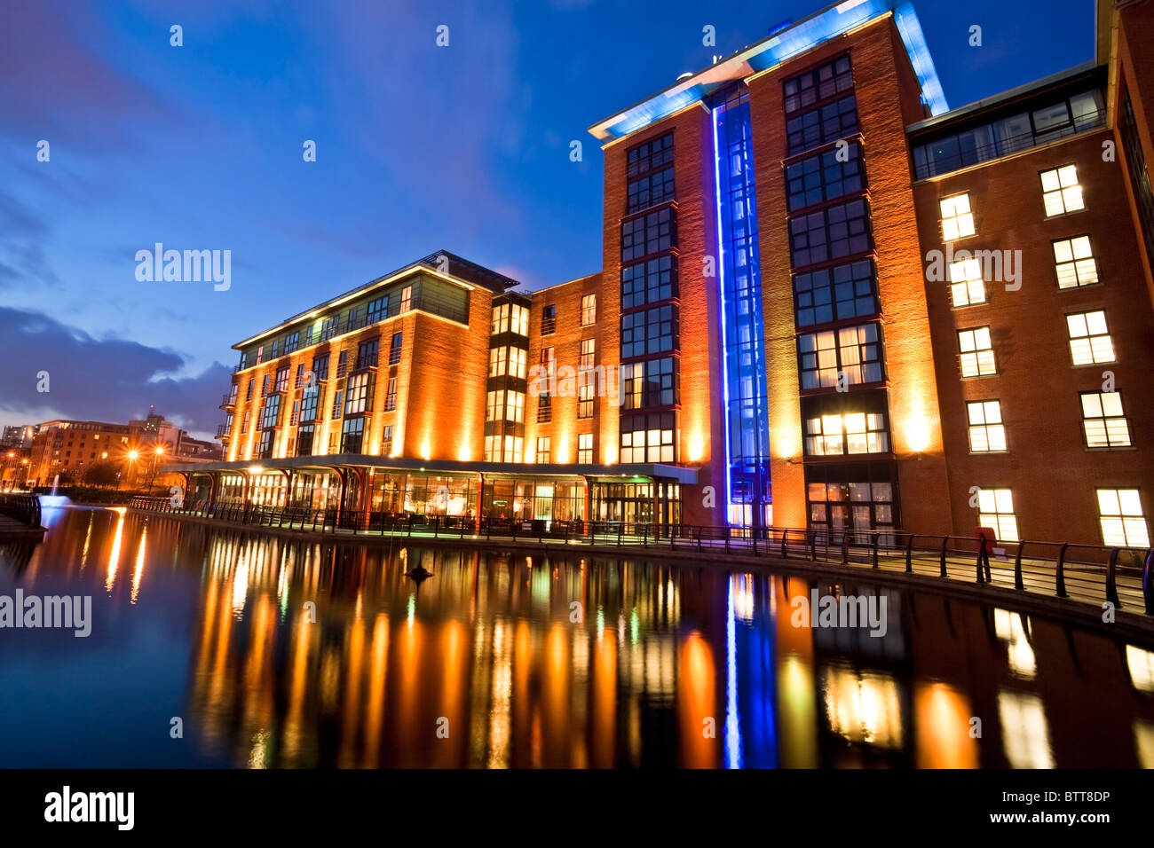 The Radisson Blu Hotel built on the site of the municipal gasworks, Beflast, Northern Ireland Stock Photo