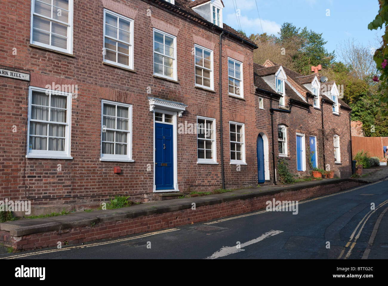 Typical redbrick houses in Bewdley, Worcestershire Stock Photo Alamy