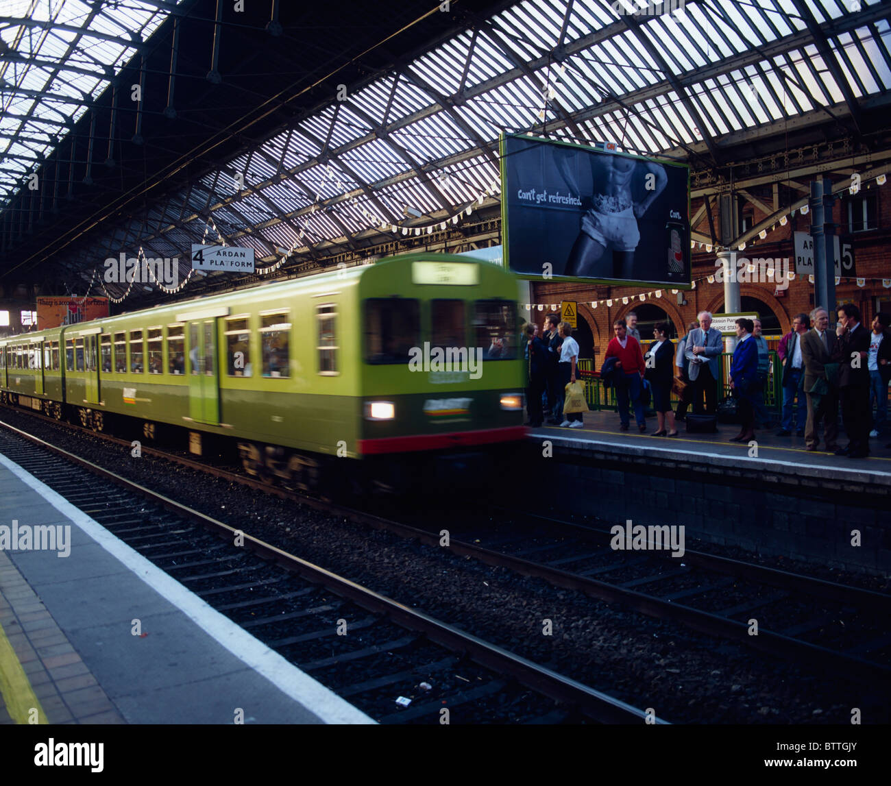 Pearse Station, Dart Electric Train, Dublin, Ireland Stock Photo