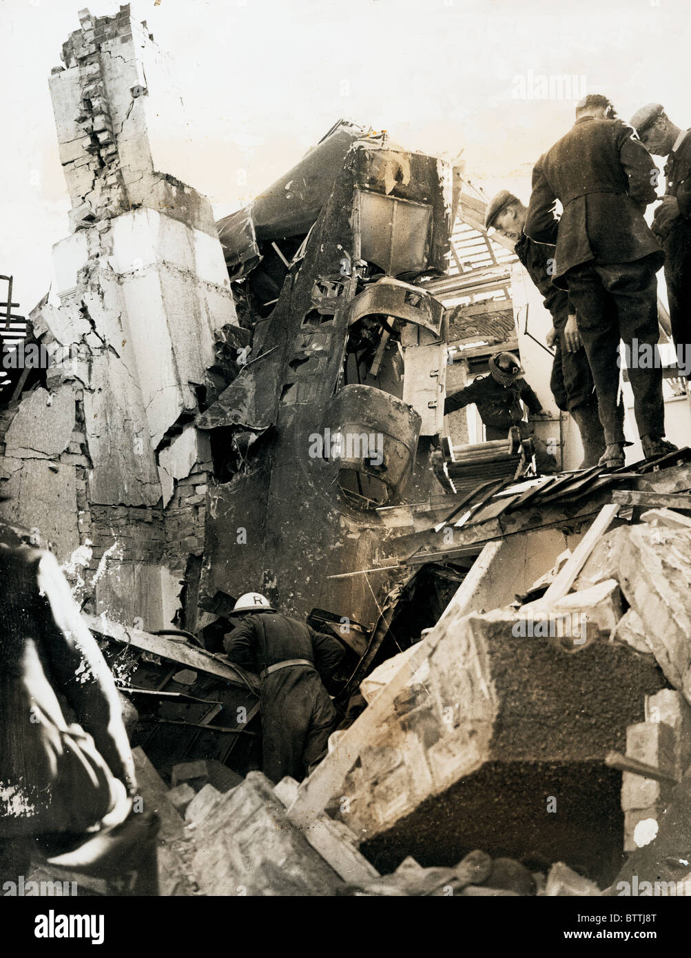Bromley Kent Crashed Luftwaffe Bomber Stock Photo