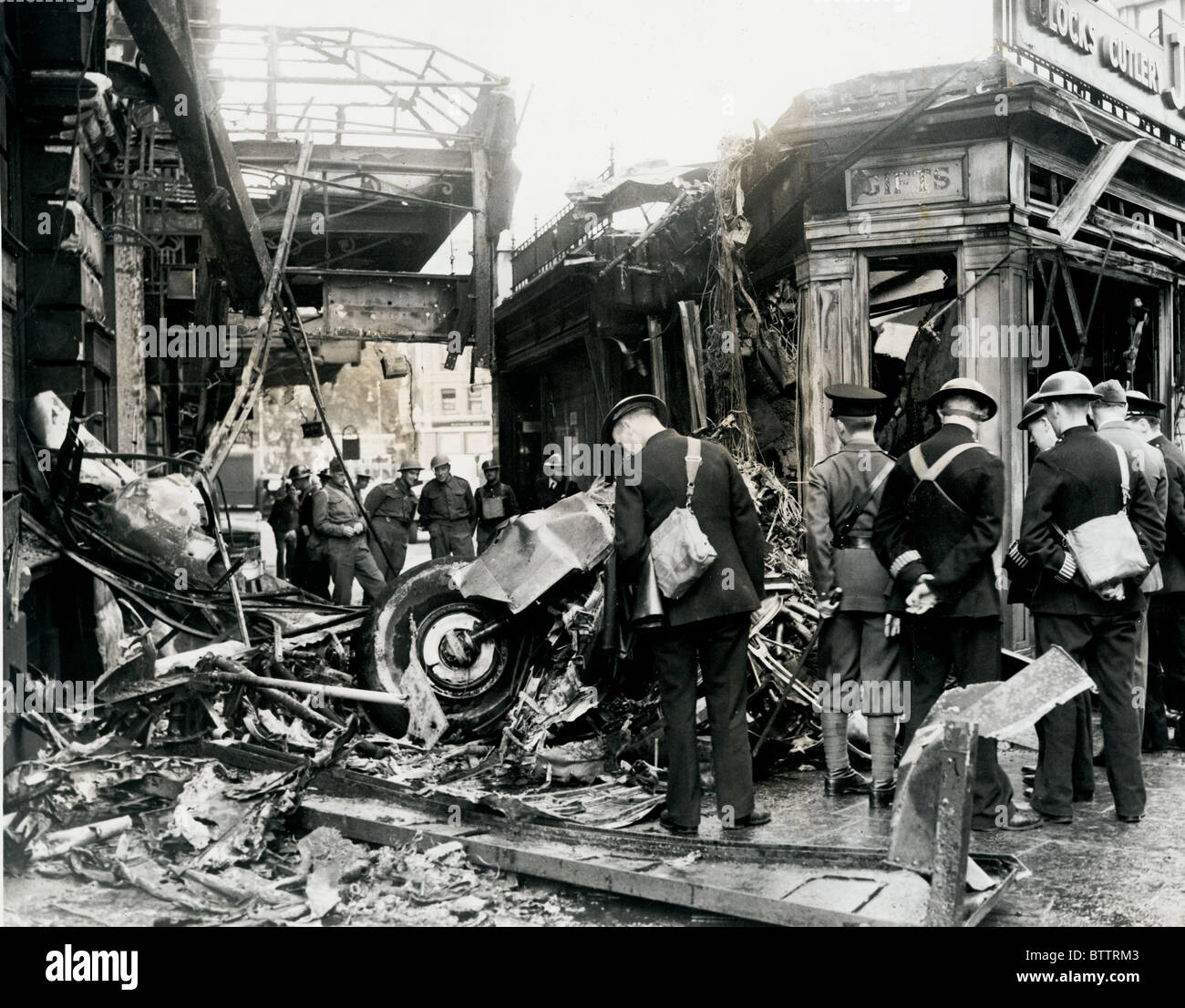 London East End Bomb Damage Stock Photo