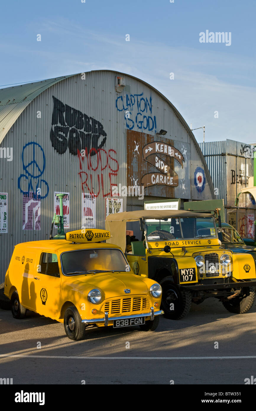 Austin Mini Van And Land Rover In Aa Livery With Simulated Graffiti