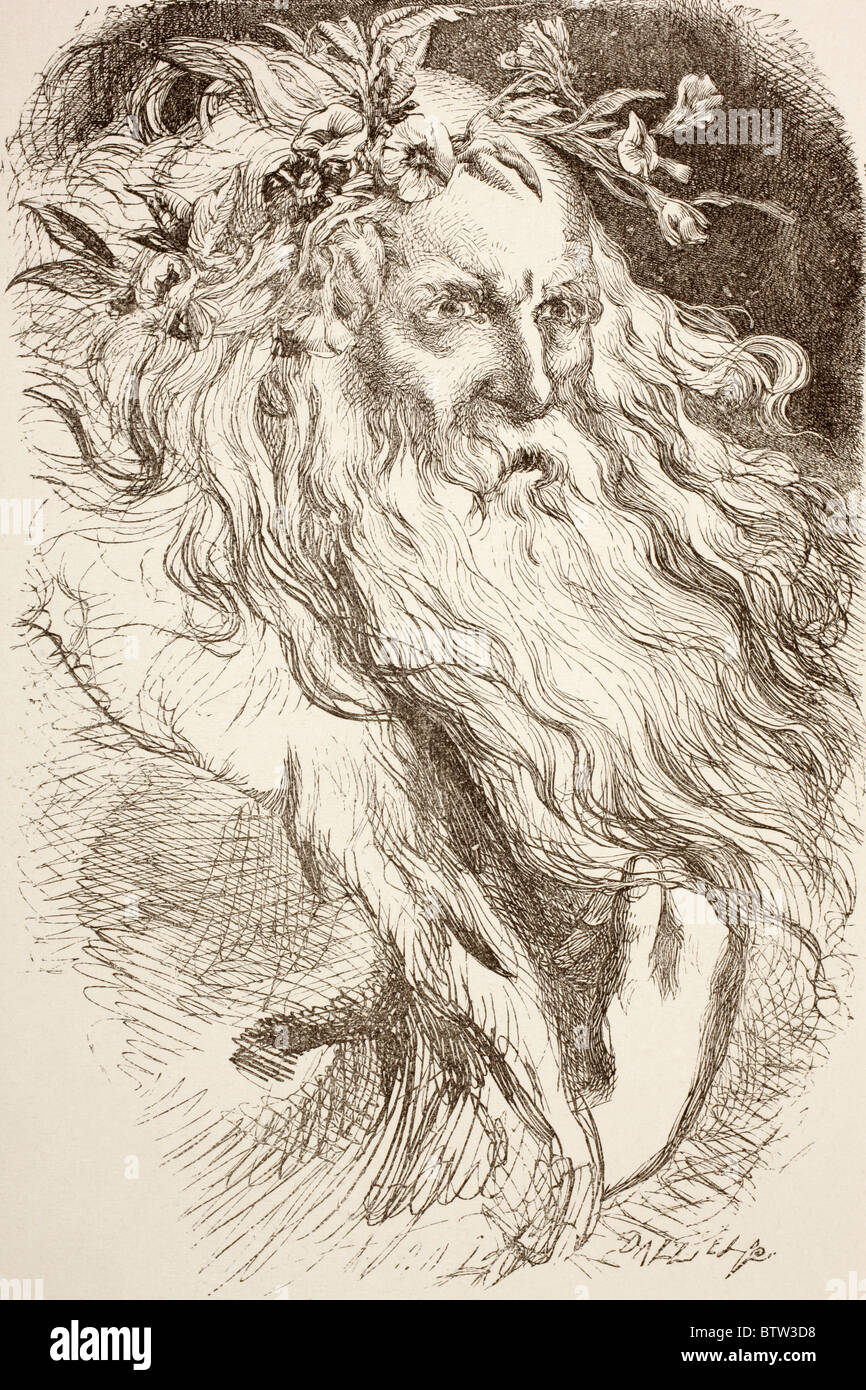 Illustration for King Lear by William Shakespeare. Stock Photo