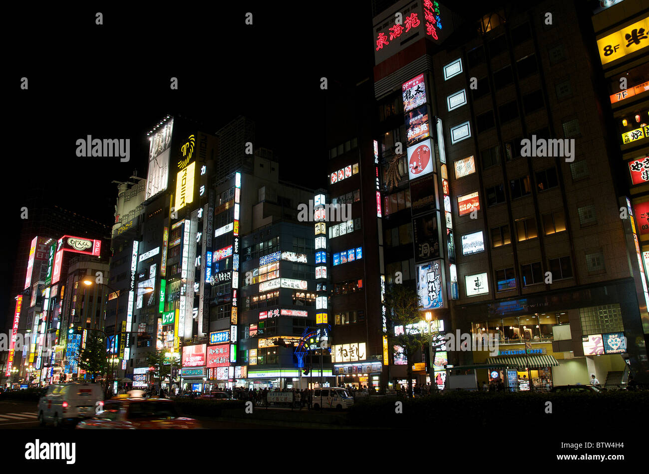 Street scene, Shinjuku, Tokyo, Japan Stock Photo