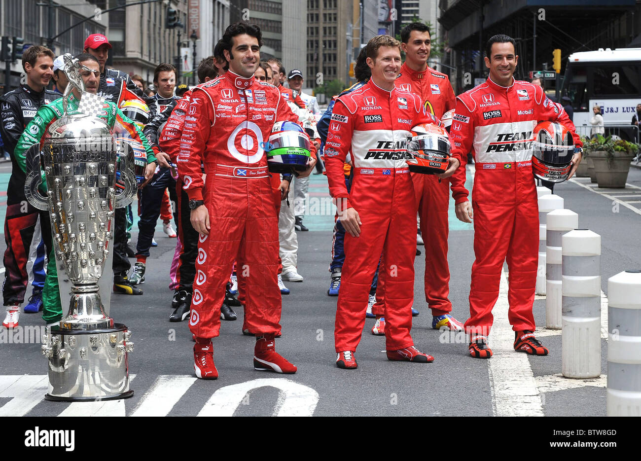 The 2009 Indianapolis 500 Race Car Drivers Line-Up Stock Photo