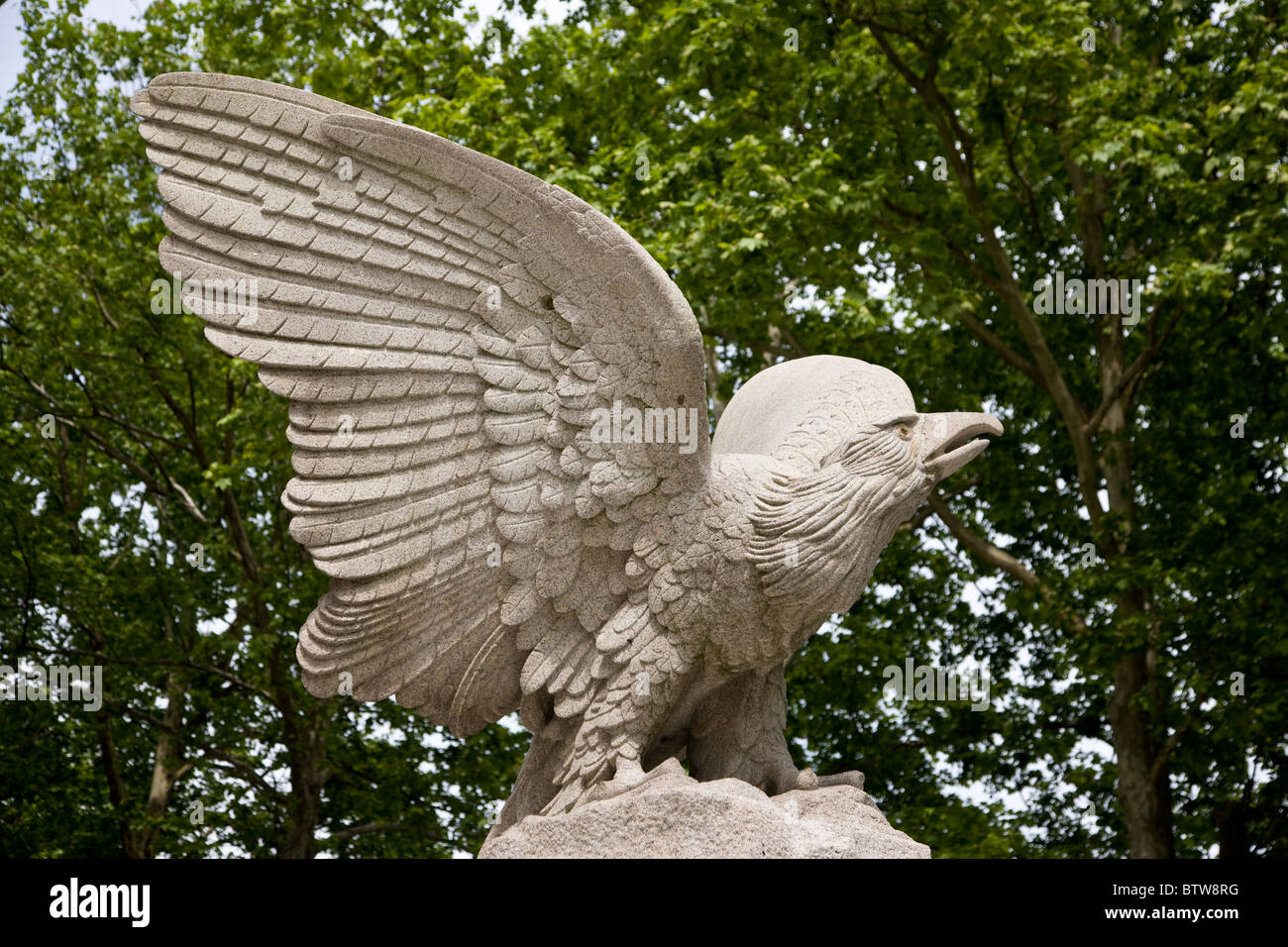 Eagle sculpture on the General Grant National Memorial Stock Photo
