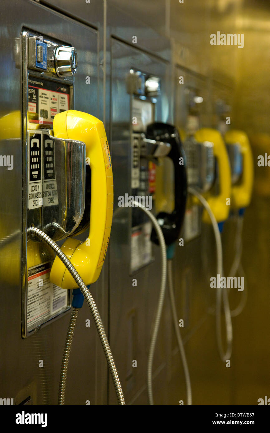 Pay phones at Grand Central Station Stock Photo Alamy